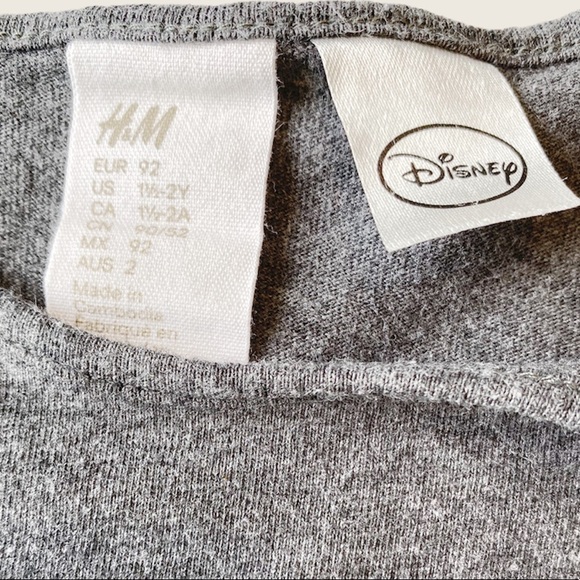 H&M x Disney Aristocats Toddler 18-24M Gray Long-Sleeve Tee w/ Snap Open - Picture 4 of 5